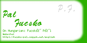 pal fucsko business card